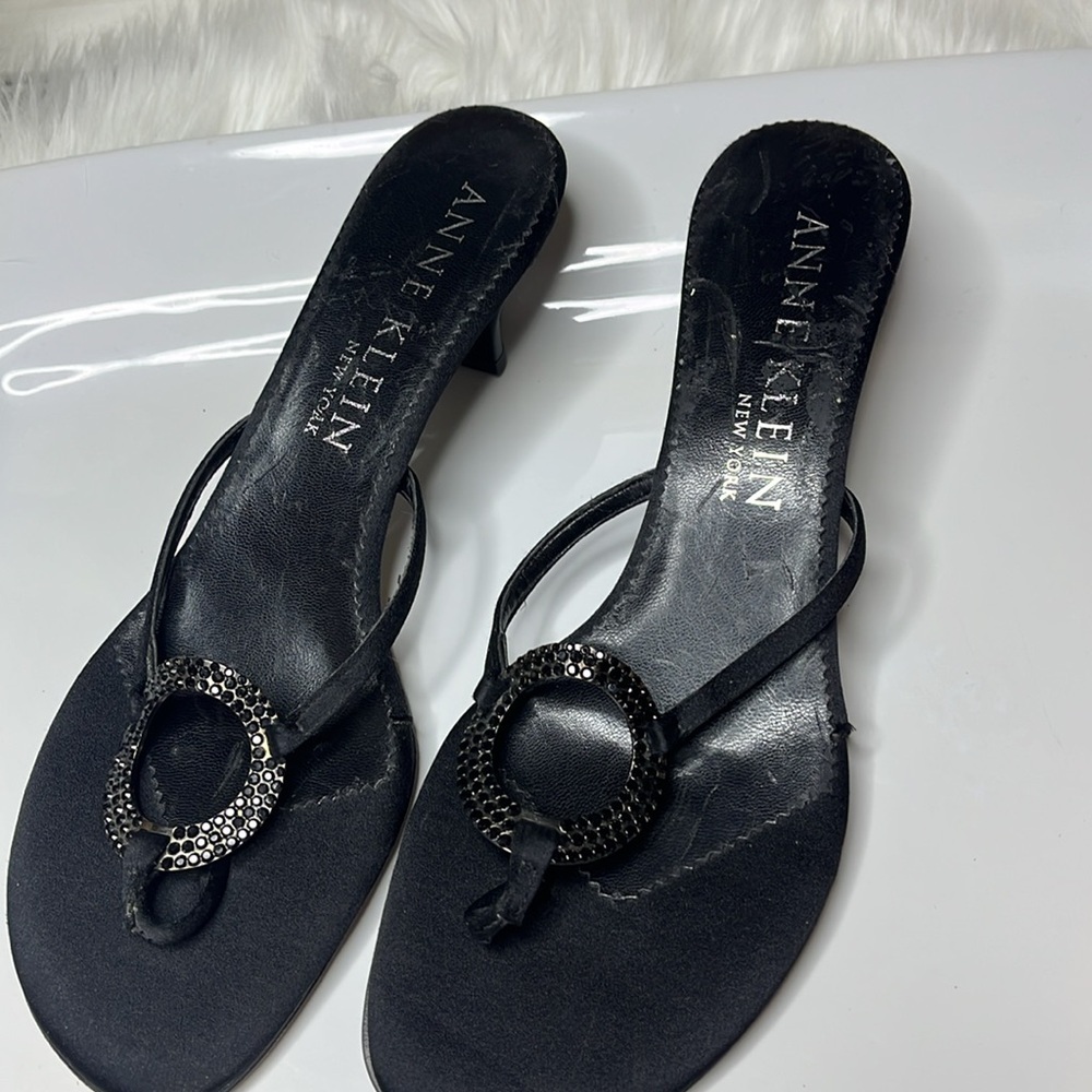 Anne Klein Black Women's Sandals - Picture 3 of 12